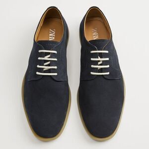 NWT Zara Soft Split Leather Derby Shoes